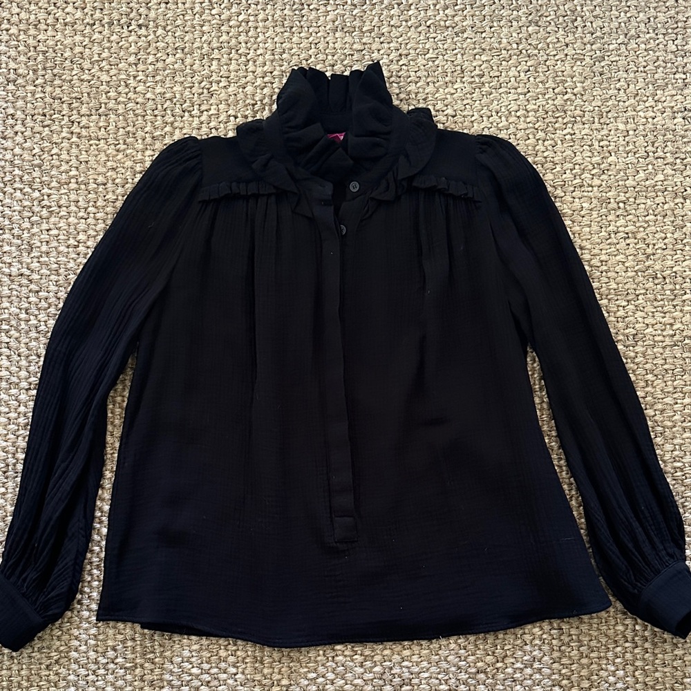 Heidi Merrick Black Poet Long Sleeved Top XS